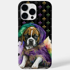 ZWARTE PAARSE GREEN GOLD MARDI GRAS PUPPY DOG Case-Mate iPhone 14 PRO MAX HOESJE