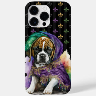 ZWARTE PAARSE GREEN GOLD MARDI GRAS PUPPY DOG Case-Mate iPhone 14 PRO MAX HOESJE