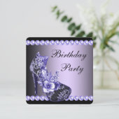 Zwarte Paarse hitteschokken op hoge hoogte Kaart (Staand voorkant)