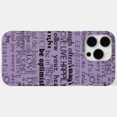Zwarte Paarse Inspirerend woorden Kerst Case-Mate iPhone Case (Achterkant (horizontaal))