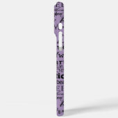 Zwarte Paarse Inspirerend woorden Kerst Case-Mate iPhone Case (Achterkant / Links)