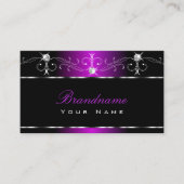 Zwarte Paarse kegels,  mousserende diamanten Visitekaartje (Voorkant)