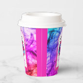 Zwarte Paarse moderne spookachtige vleermuizen Hap Papieren Bekers (Rechts)