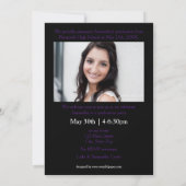 Zwarte/Paarse potloodbrieven - Aankondiging Afstud (Achterkant)