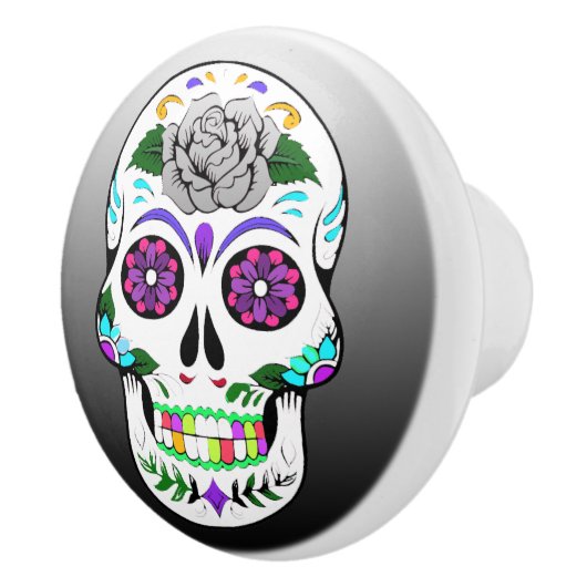 Zwarte Paarse suiker Decoratief Keramische Knop (Rechts)