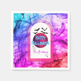 Zwarte Paarse Vleermuizen Spooky Modern Happy Hall Servet