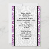 Zwarte paarse vogel vrijgezellenfeest kaart (Achterkant)