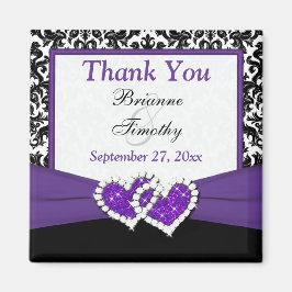 Zwarte, paarse, witte damast huwelijksgunst magnee magneet