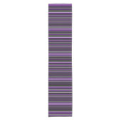 Zwarte, paarse, witte streepjes met barcode korte tafelloper (Voorkant)