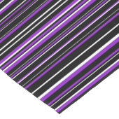 Zwarte, paarse, witte streepjes met barcode korte tafelloper (Hoek)