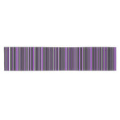 Zwarte, paarse, witte streepjes met barcode korte tafelloper (Horizontaal)