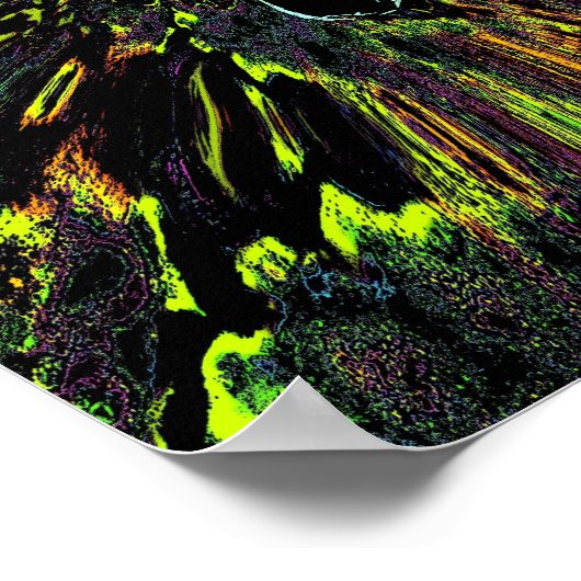 Zwarte paddenstoel poster (Hoek)