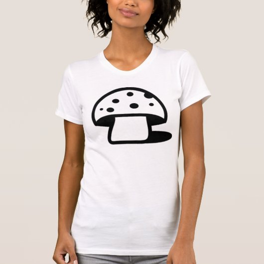 Zwarte paddenstoel t-shirt (Voorkant)