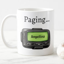 Zwarte Pager Gepersonaliseerde Naam Grappig Cadeau