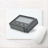 Zwarte pager met leeg scherm muismat (Met muis)