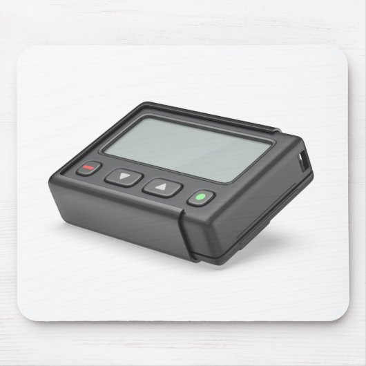 Zwarte pager met leeg scherm muismat (Voorkant)