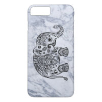 Zwarte Paisley olifant met wit marmer