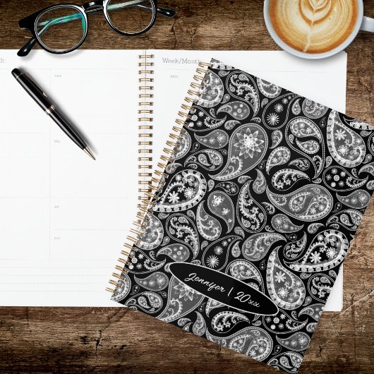 Zwarte Paisley Planner