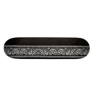 Zwarte Paisley Skateboard Pro