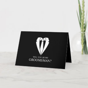Zwarte pak en Stropdas gepersonaliseerde Groomsman