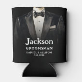 Zwarte pak Groomsman Beer Koelboxxen Blikjeskoeler (Achterkant)