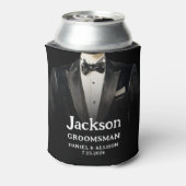 Zwarte pak Groomsman Beer Koelboxxen Blikjeskoeler (Blikje Achterkant)