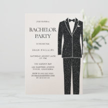 Zwarte pak & stropdas champagne glans vrijgezellen