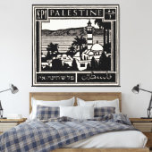 Zwarte Palestijnse Poster Canvas Afdruk (Insitu (Slaapkamer))