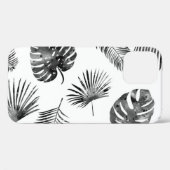 Zwarte palmbladeren:  naadloos. Case-Mate iPhone case (Achterkant (horizontaal))