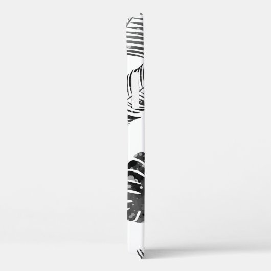 Zwarte palmbladeren:  naadloos. Case-Mate iPhone case (Achterkant / Rechts)