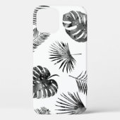Zwarte palmbladeren:  naadloos. Case-Mate iPhone case (Achterkant)