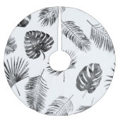 Zwarte palmbladeren:  naadloos. kerstboom rok (Voorkant)