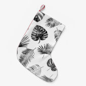 Zwarte palmbladeren:  naadloos. kleine kerstsok (Voorkant (Hangend))