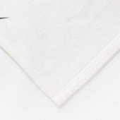 Zwarte palmbladeren op witte achtergrond fleece deken (Hoek)