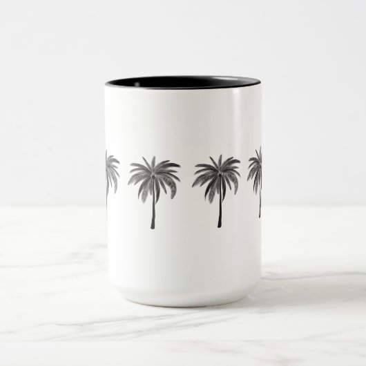 Zwarte palmbomen Combo Mok (Midden)