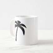 Zwarte palmboom koffiemok (Voorkant links)