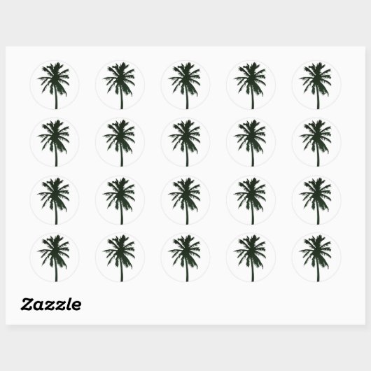 Zwarte palmboom Sticker (Vel)