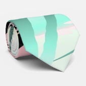 Zwarte palmen bij zonsondergang stropdas (Opgerold)