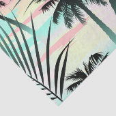 Zwarte palmen bij zonsondergang tissuepapier (Detail)