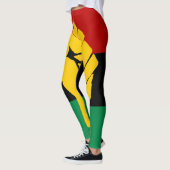 Zwarte Pan Afrikaanse vlag Leggings (Links)