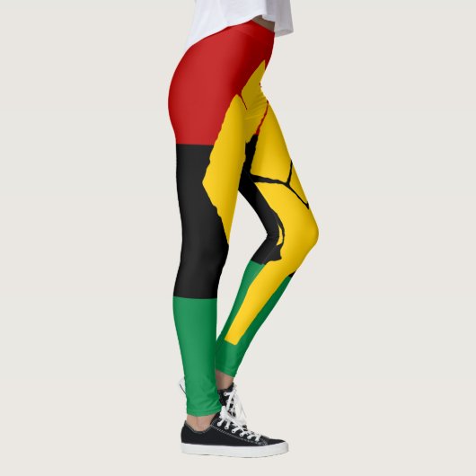 Zwarte Pan Afrikaanse vlag Leggings (Rechts)