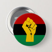 Zwarte Pan Afrikaanse vlag Ronde Button 7,6 Cm (Voorkant /achterkant)