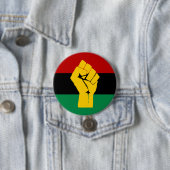 Zwarte Pan Afrikaanse vlag Ronde Button 7,6 Cm (In situ)