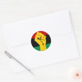 Zwarte Pan Afrikaanse vlag Ronde Sticker (Envelop)