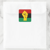 Zwarte Pan Afrikaanse vlag Vierkante Sticker (Tas)