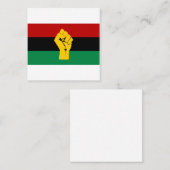 Zwarte Pan Afrikaanse vlag Vierkante Visitekaartje (Voorkant / Achterkant)