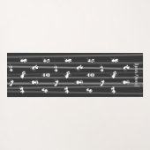 Zwarte Panda Yoga Mat Naam Aan Beide Kanten (Achterkant (horizontaal))