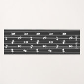 Zwarte Panda Yoga Mat Naam Aan Beide Kanten (Voorkant (horizontaal))