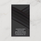 Zwarte panelen visitekaartje (Achterkant)