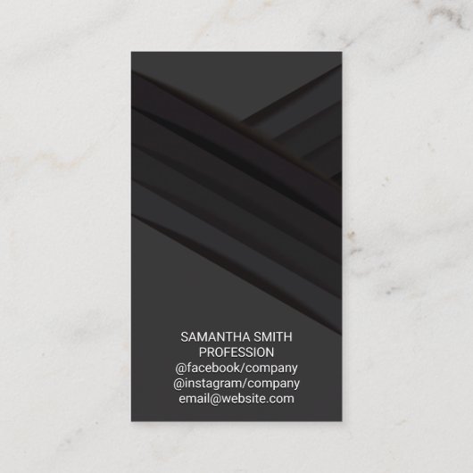 Zwarte panelen visitekaartje (Achterkant)